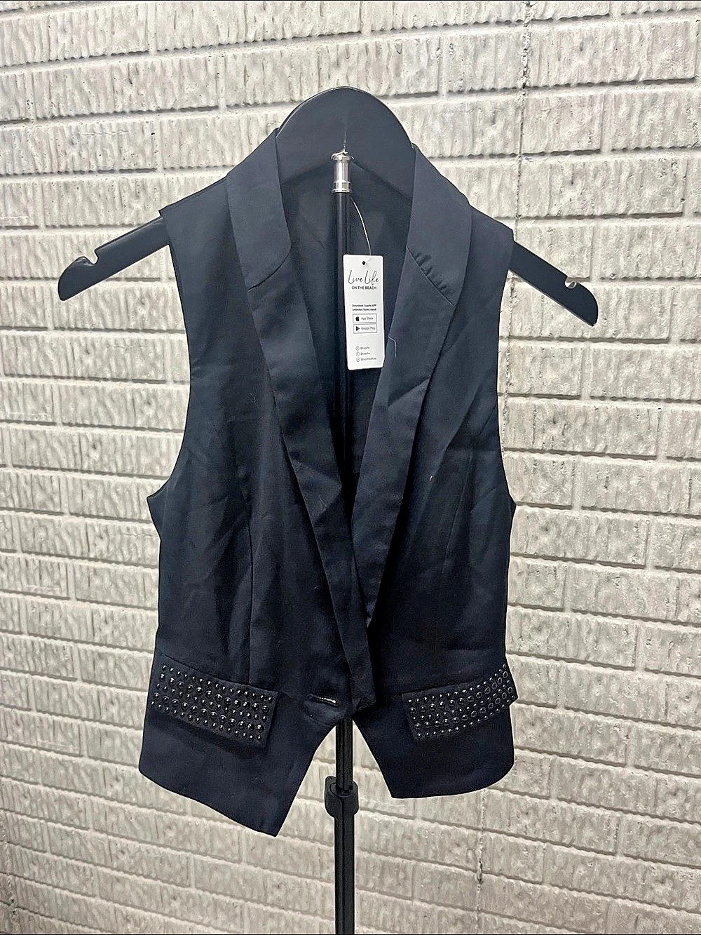 CUPSHE Black Utility Vest NWT